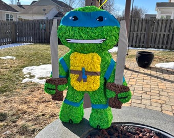 Turtle Warrior Inspired Piñata: Handmade Ninja Party Supplies