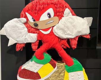 Piñata inspirada en Knuckles: Decoración para fiesta de cumpleaños de Sonic