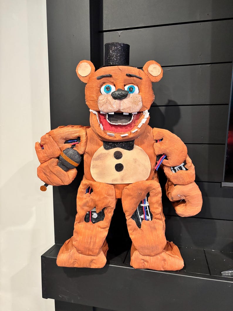 Freddy Inspired Pinata, FNAF Pinata, Five Nights at Freddy's Themed ...