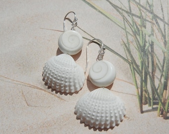 Shiva Eye and Seashell Earrings