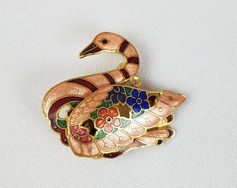 Broche Ancienne En Forme De Poisson Avec Nacre - Dimensions 3,5 X 2 Cm - Occasion - Bijou Vintage