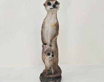 Resin meerkat family sculpted figurine animal home decor