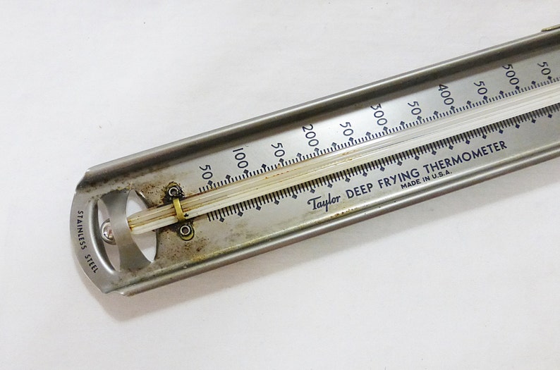 Vintage Taylor Thermometer Stainless Steel Deep Frying With Box Kitchen