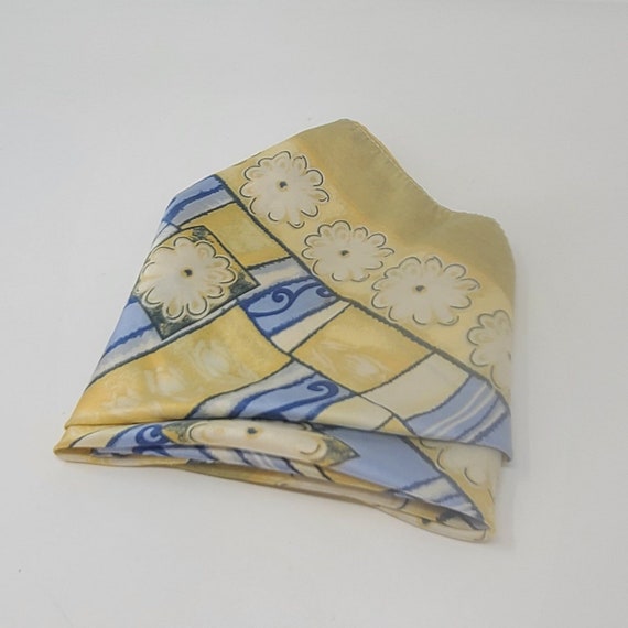 Vintage Simpatico handkerchief hankie flower prin… - image 1