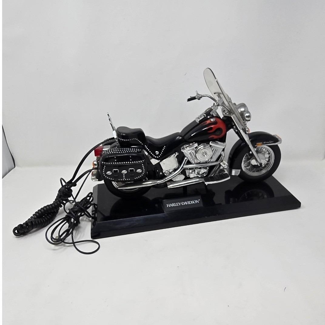 Harley Davidson Motorcycle & Stand Telephone Desk Phone Heritage