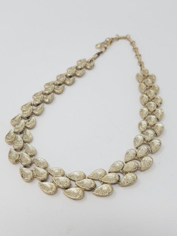 Vintage Coro necklace silver tone mid century jewe