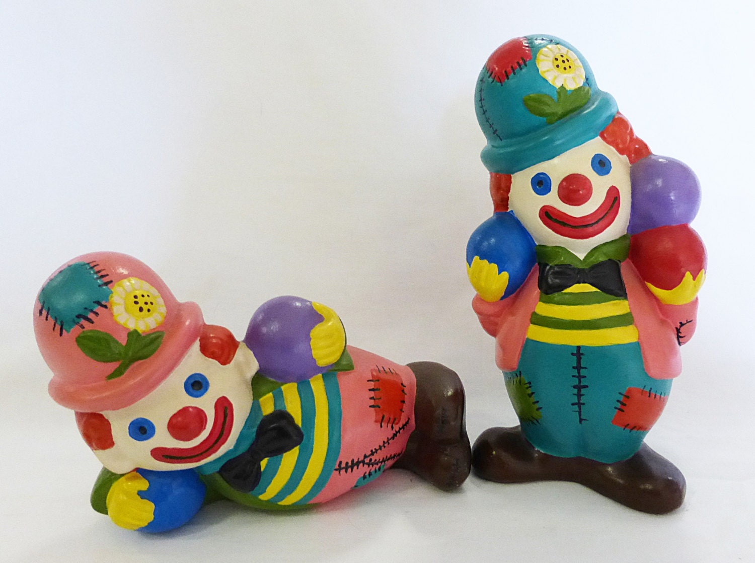 Cevik Clown Figurine USED ピエロ陶器人形置物 zak332-1.jpg