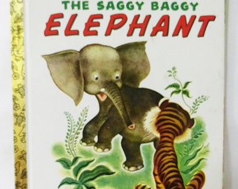 A little golden book The saggy baggy elephant vintage hardcover children book 1974