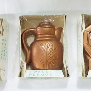 Miller Studios mid century chalkware vintage chalk wall plaques magic mounts