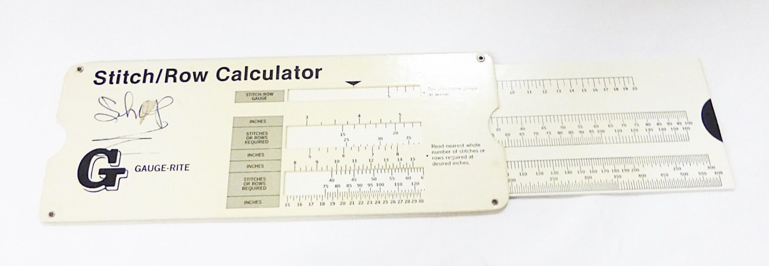 Stitch Rite Vintage Stitch Gauge-rite Calculator 1982 Perrygraf - Etsy