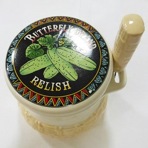 Vintage Shafford Porzellan Relish Jar mit Deckel & Messer 1984 japan Bild 5