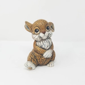 Vintage texturé lapin lapin en céramique décor à la maison collectionnel figurine animal Pâques