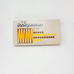 Juego de mesa Vtg Whitman Backgammon de los años 70, todas las partes incluidas y la instrucción.