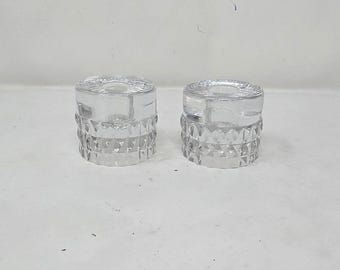 Vtg Orrefors crystal candle holder Ingeorg Lundin swedish "Silvia". 1957.