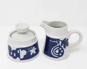 Noritake Primastone aferrado a la vid creamer & sugar bowl gres genuino Fruitful