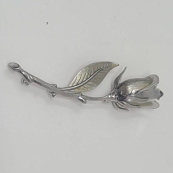 Broche Ancienne En Argent Véritable Avec émaux Et Motif Roses - Occasion