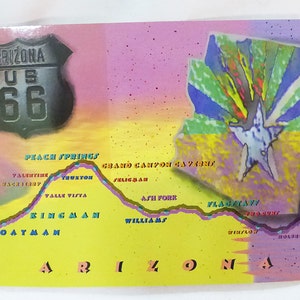 Tiempo de diversión 66 de Arizona ruta postal de flagstaff de mapa de América sin registrar nuevo sin usar