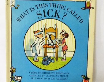 Vintage kinderboek hoe heet dit ding ziek hardcover 1971 kids