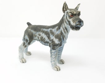 Vtg Andrea by Sadek 7733 Schnauzer collectible figurine Japan porcelain dog
