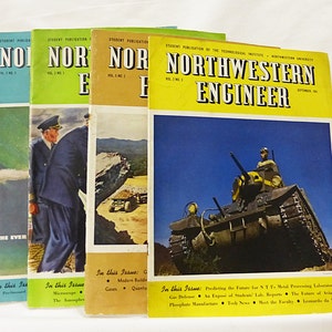 Northwestern engineer magazine technological institute vintage 1943,1944,1946