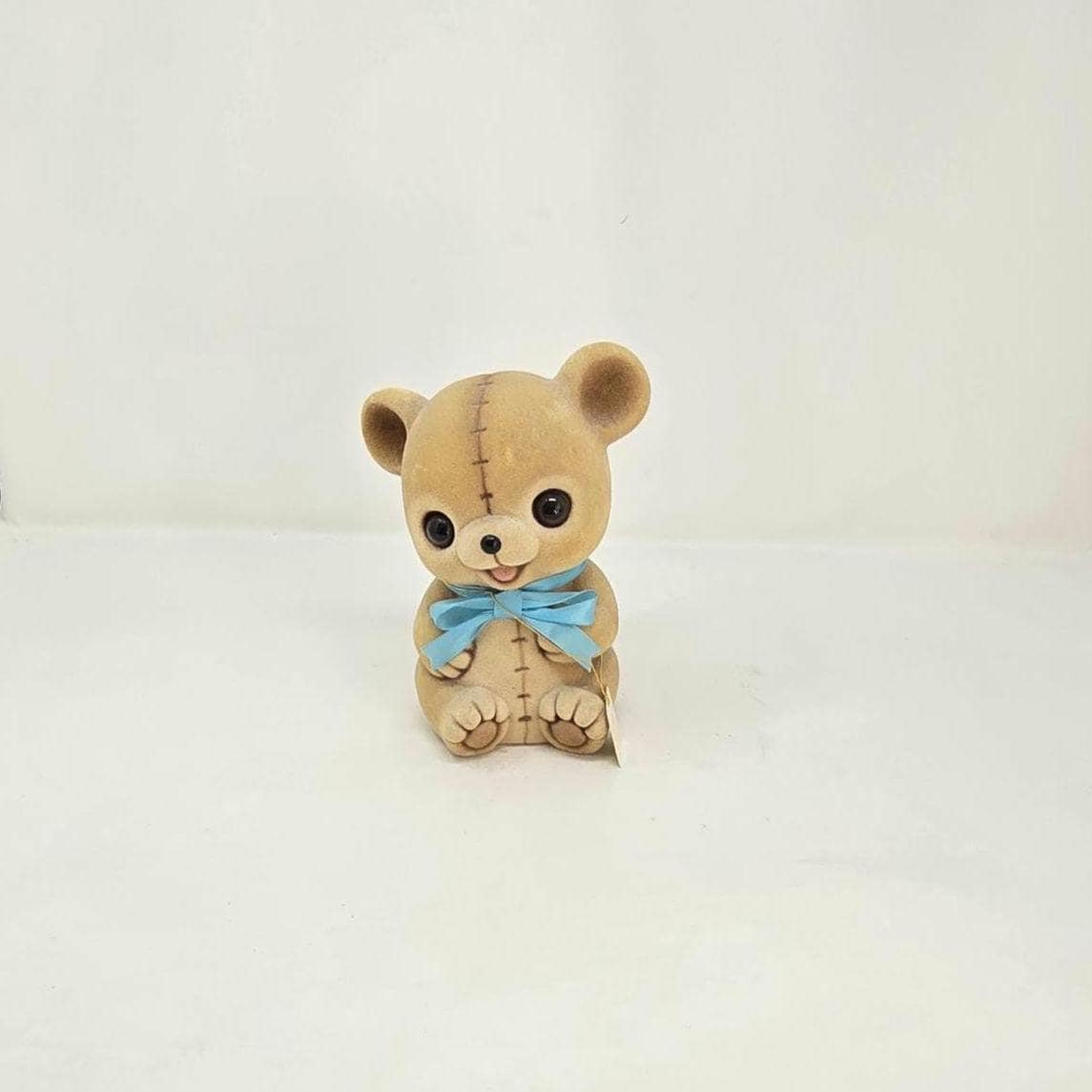 Vintage 1980 Josef Originals Fuzzy Wazzy Teddy Bear Flocked Bank