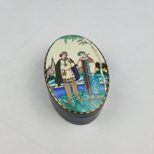 Vintage Heinrich Villeroy & Boch The Snow Maiden porcelain trinket box