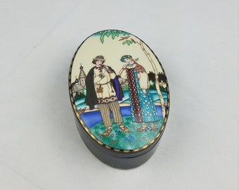 Vintage Heinrich Villeroy & Boch The Snow Maiden porcelain trinket box