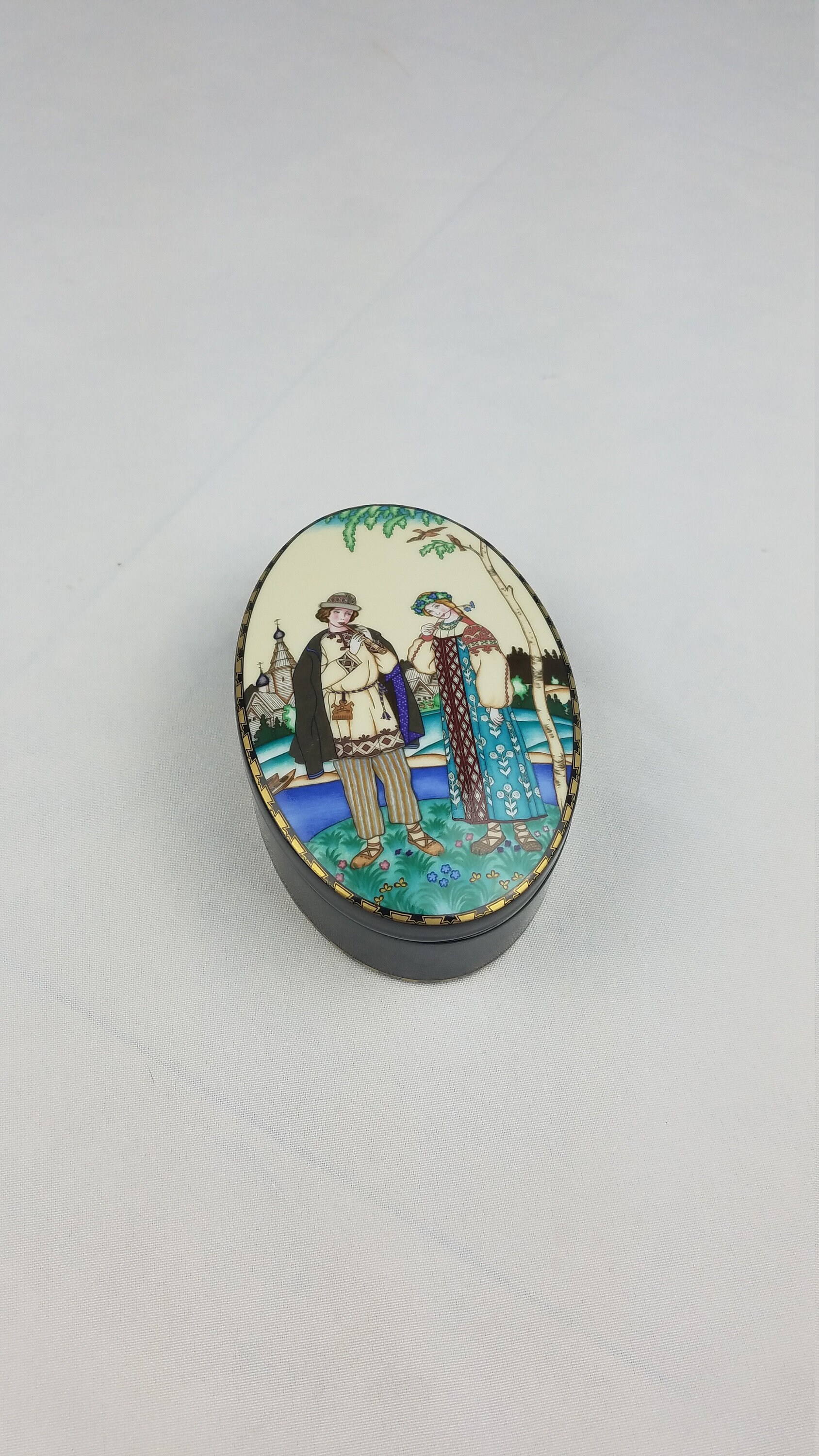 Vintage Heinrich Villeroy & Boch the Snow Maiden Porcelain Trinket