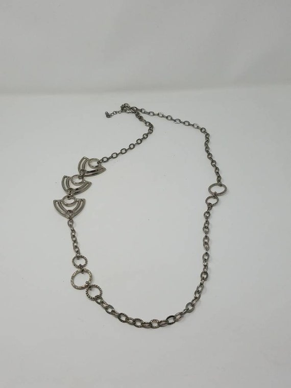 Vintage Women Metal Chain Belt Silver Tone Accessories - Etsy display picture 2