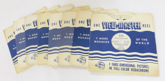[ヴィンテージ] Viewmaster 用リール8種セット Vintage View Master With 8 Reels From 30's 40's and 50's One