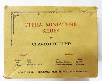 Opera miniature series book by charlotte lund set of 12 in box 1930