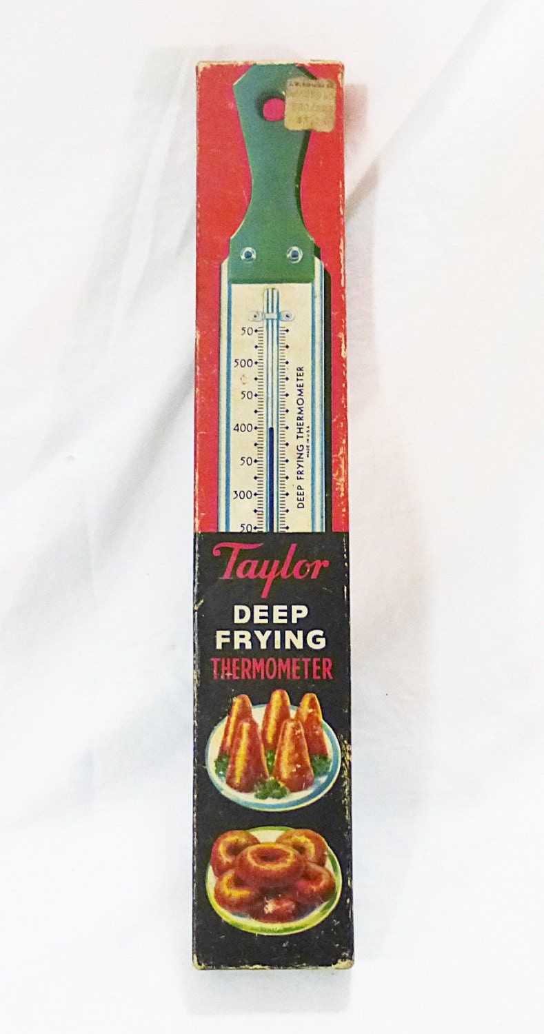 Vintage Taylor Thermometer Stainless Steel Deep Frying With Box Kitchen