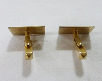 Boutons De Manchette Vintage SWANK - Ton Or Avec Pierre - Pour Homme - Occasion