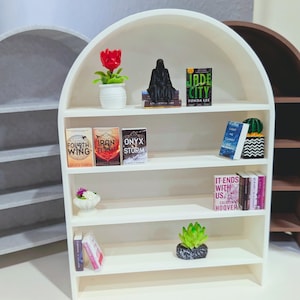 3D Printed Miniature Bookshelf - Miniature Book End - Book Nook Decor - Mini Furniture - Mini Shelf For Fairy Garden