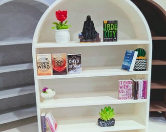 3D Printed Miniature Bookshelf - Miniature Book End - Book Nook Decor - Mini Furniture - Mini Shelf For Fairy Garden