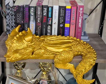Sleeping Dragon Book Nook – 3D Printed Fantasy Shelf Decor
