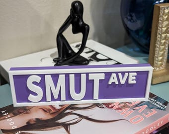Book Tropes Street Sign - Self Standing Bookshelf Sign - Personalized Color 3D Printed - Bookish Decor for Book Nook - Book Lover Gift