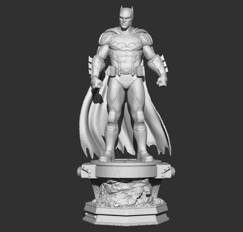 Batman Statue STL File, 3D Digital Printing STL File for 3D Printers