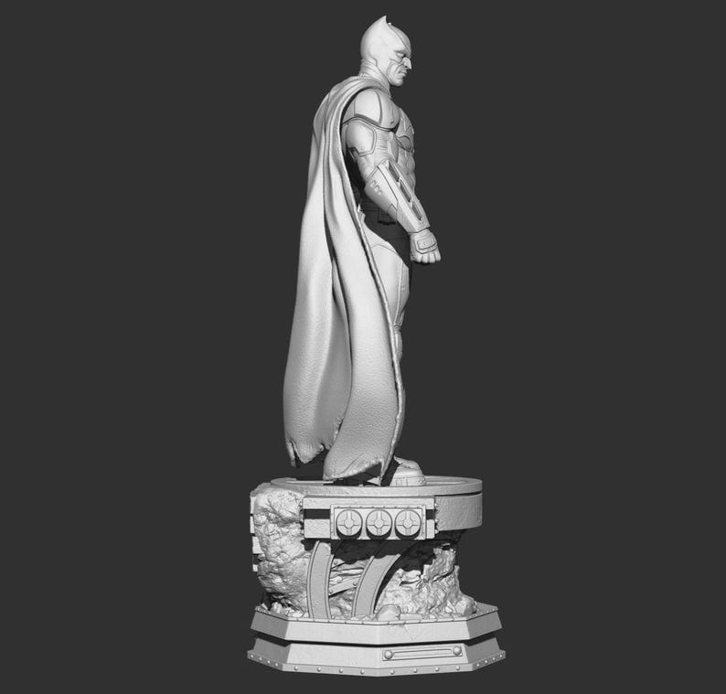 Batman Statue STL File, 3D Digital Printing STL File for 3D Printers