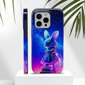 Custodia per telefono Mouse Skirt Books Neon Starry Night TOUGH Cover per iPhone 16Plus 15 14 13 12 Google Pixel 9Pro 8A 7 6 Samsung S25 S24 S23 Regalo
