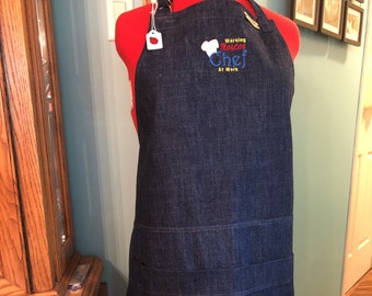 Hand Made Denim Master Chef at Work Apron