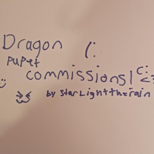 paper dragon pupet commissions &lt;3