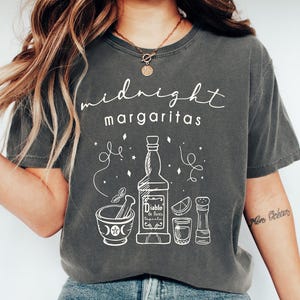 Comfort Colors Midnight Margaritas Shirt: Witchy Halloween Tee