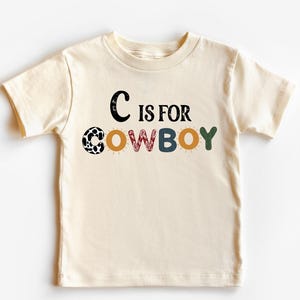 C Is For Cowboy Shirt, Western Back To School Toddler T-Shirt, Little Cowboy Back to Kindergarten Tee, Retro Kids Shirt, Toddler & Youth Tee