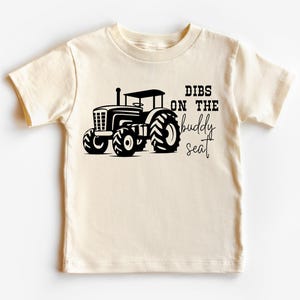 Little Farmer Farm Boy Shirt, Dibs On The Buddy Seat Toddler T-Shirt, Little Cowboy Kids Tee, Retro Kids Shirt, 3T 4T Toddler & Youth Tee