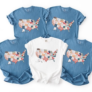 Chemise chrétienne carte Comfort Colors® des États-Unis, t-shirt avec conception de carte religieuse, sweat-shirt verset de la Bible patriotique, cadeau Faith American, vêtements Christian USA