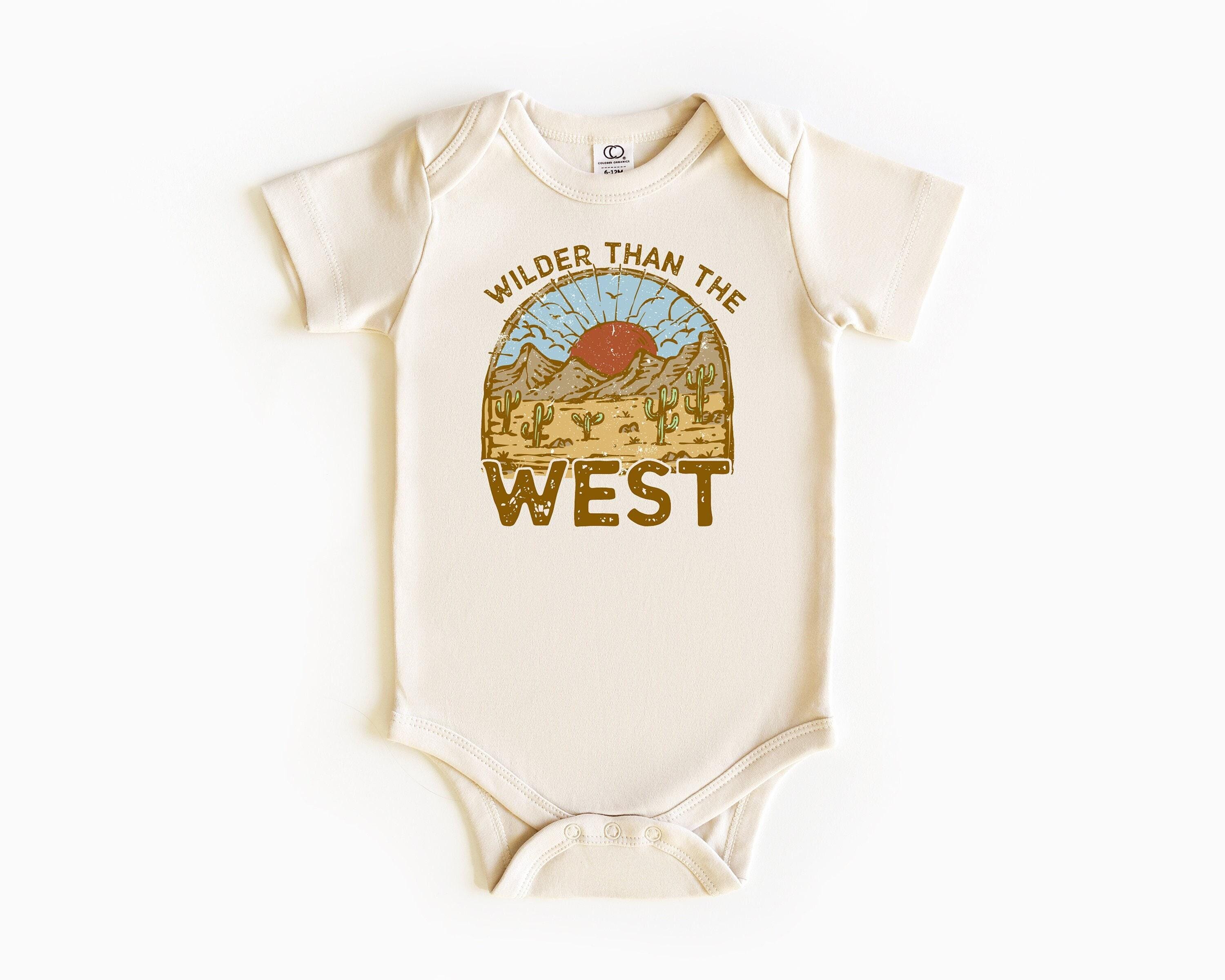 Toddler T-shirt , Wilder than the West Kids Tee, Retro Natural Infant, Kids Retro TShirt, Wild Soul Toddler Tee, Boho Baby Bodysuit