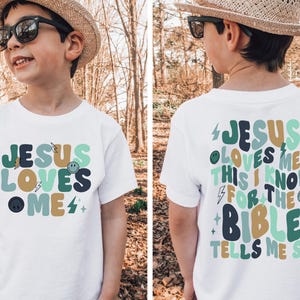 Jesus Loves Me Toddler T-Shirt: Retro Christian Kids Tee