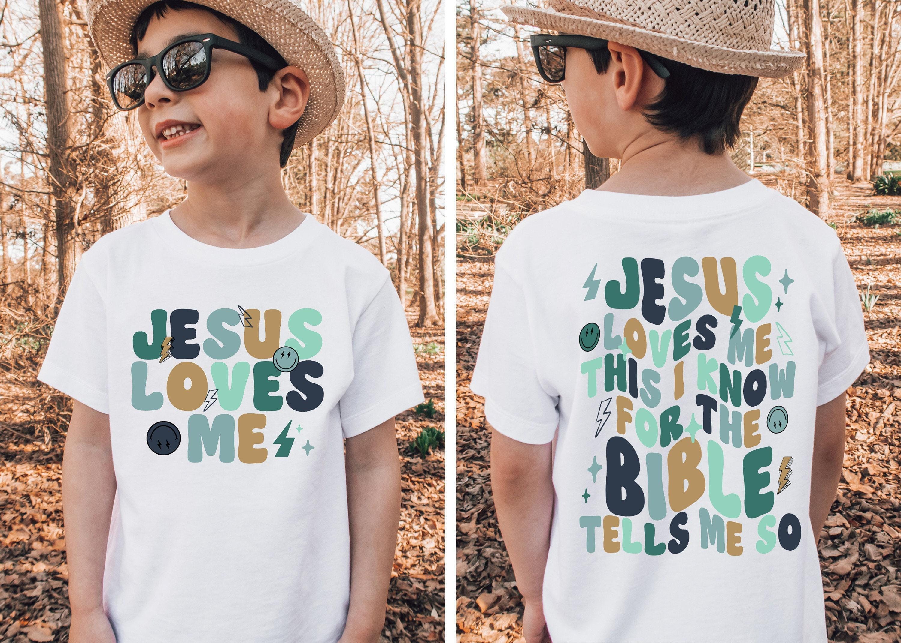 Jesus Loves Me Toddler T-Shirt: Retro Christian Kids Tee