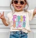 Preppy 1st Grade Back to School Shirt: Kids Toddler T-Shirt